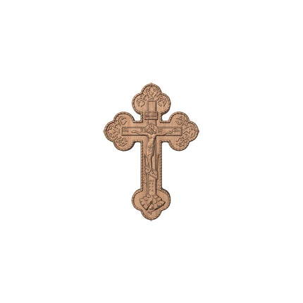 Cruce sculptată în lemn masiv de stejar – 20 x 14 cm