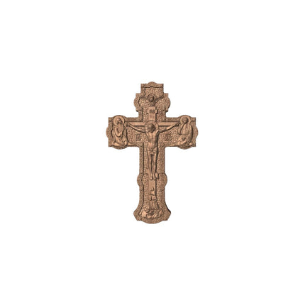 Cruce sculptată în lemn masiv de stejar – 20 x 13 cm