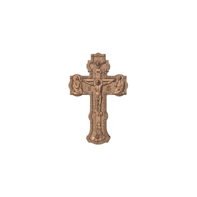 Cruce sculptată în lemn masiv de stejar – 20 x 13 cm