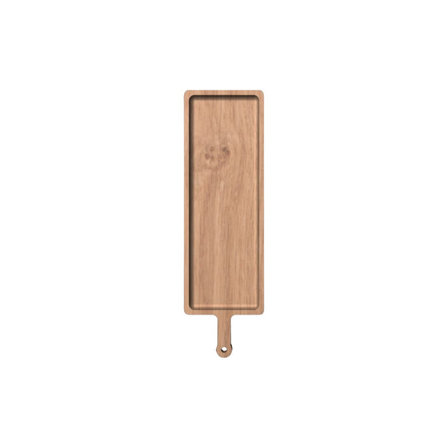 Platou pentru aperitiv și brânzeturi din lemn masiv de stejar - 50 x 15 cm