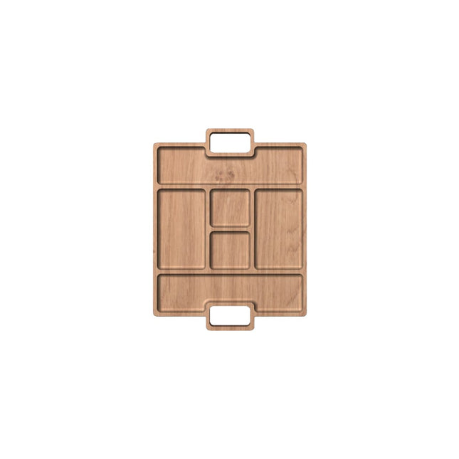 Platou pentru aperitiv și brânzeturi din lemn masiv de stejar - 50 x 38 cm