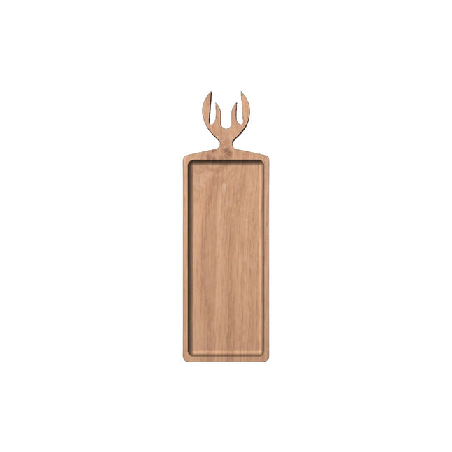 Platou pentru aperitiv și brânzeturi din lemn masiv de stejar - 50 x 16 cm